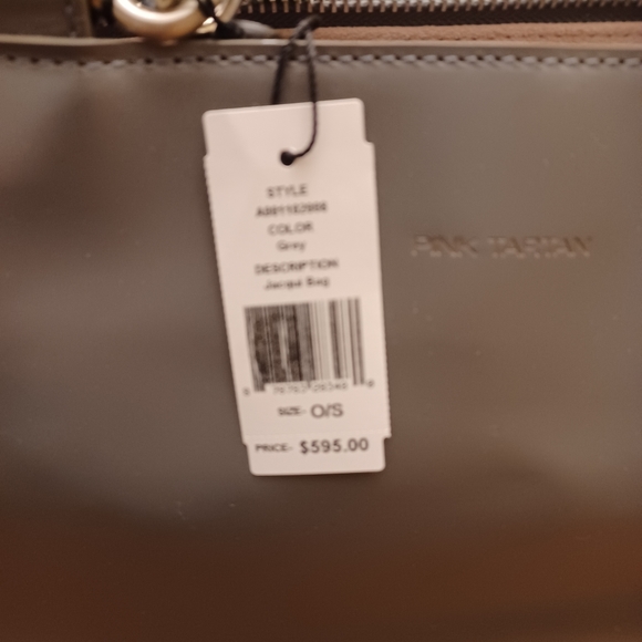 Pink Tartan Leather Satchel - Picture 3 of 9